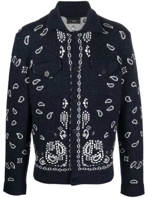 bandana-print cardigan