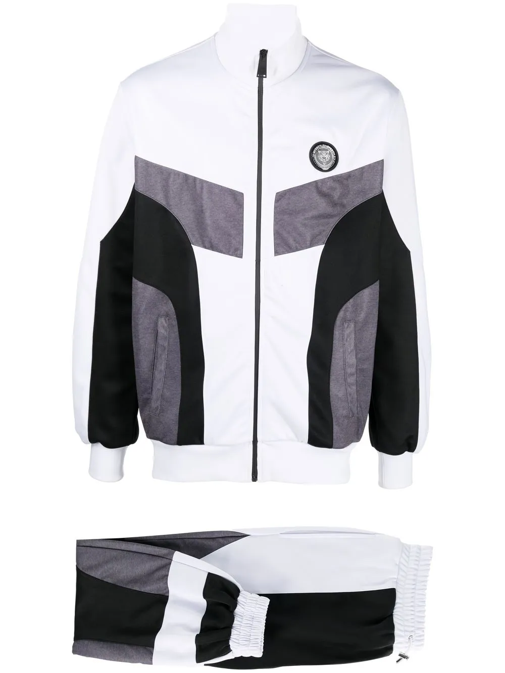 

Plein Sport traje deportivo con parche del logo - Blanco