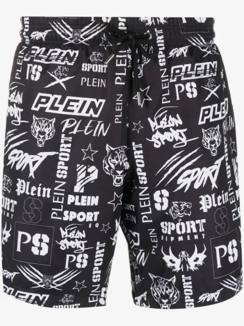 Plein Sport short de bain à logo imprimé