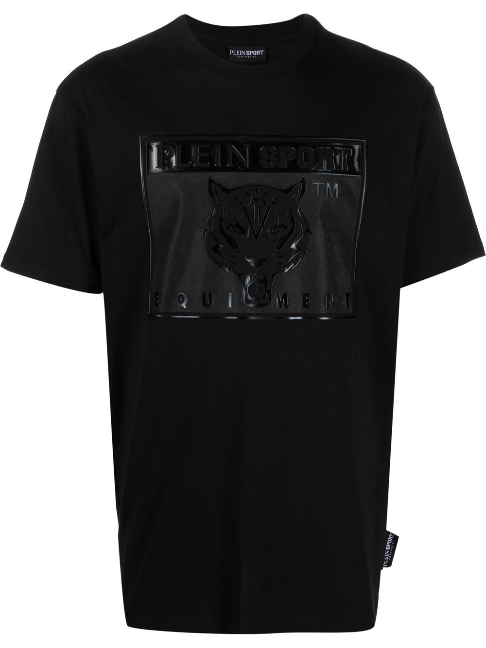 Plein Sport Tiger-head Logo-print T-shirt In Black