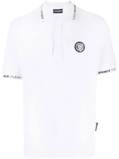 Plein Sport logo-patch short-sleeve polo shirt 