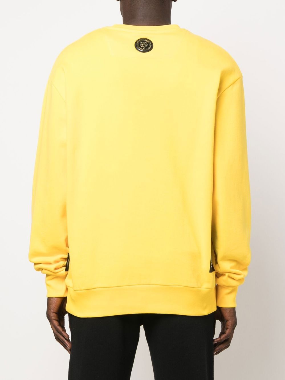 Shop Plein Sport Tiger-head Logo-print Sweatshirt In Yellow