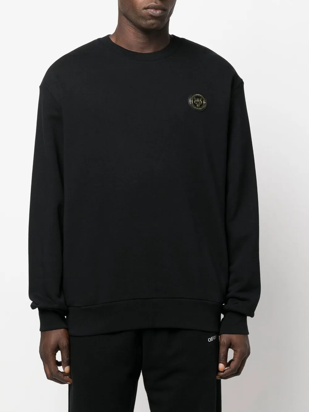 Plein Sport Sweater met logoprint Zwart