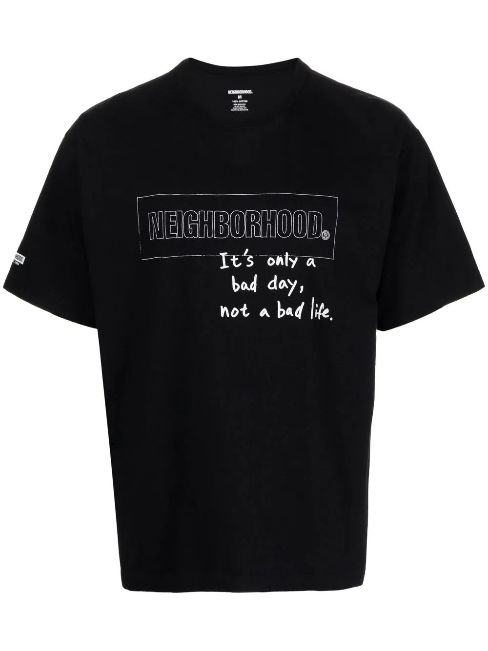 

Neighborhood logo-print short-sleeve T-shirt - Black