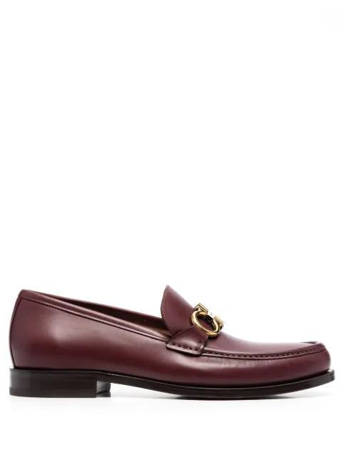 Ferragamo Gancini plaque loafers