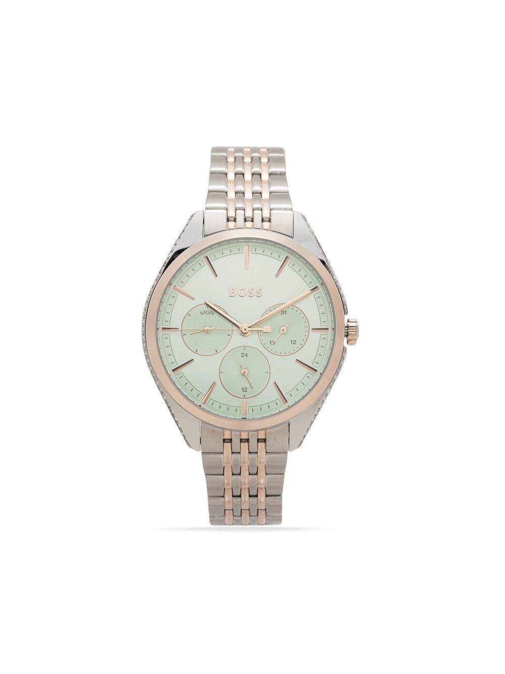 

BOSS Saya logo-lettering watch - Green