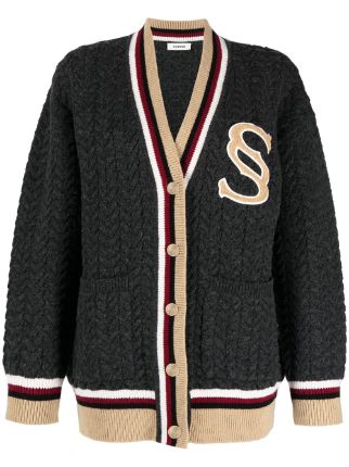 SANDRO Tommy cable-knit Cardigan - Farfetch