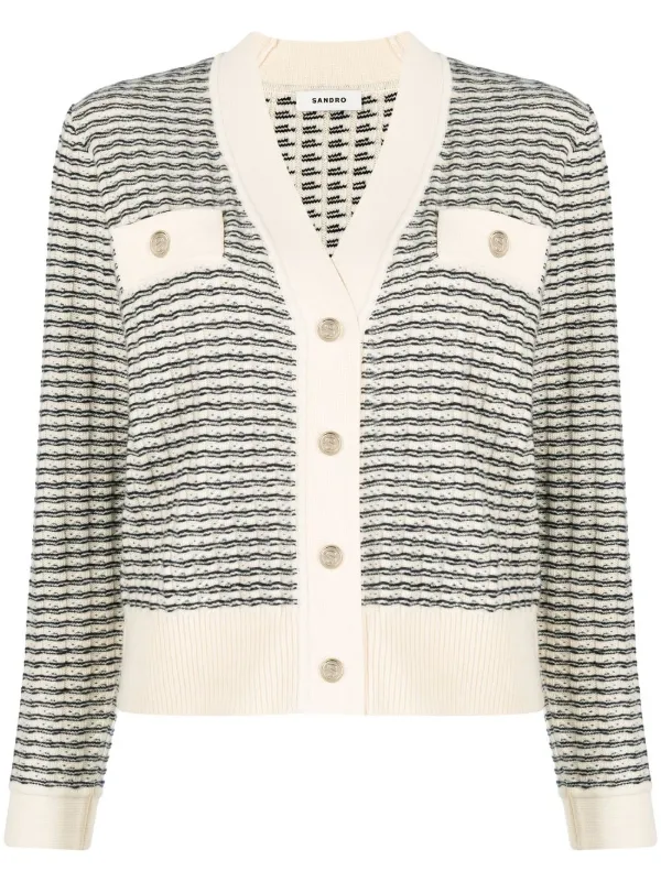 Sandro 2025 striped cardigan