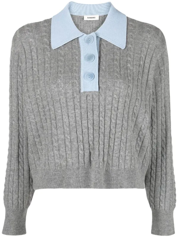 sandro knit polo