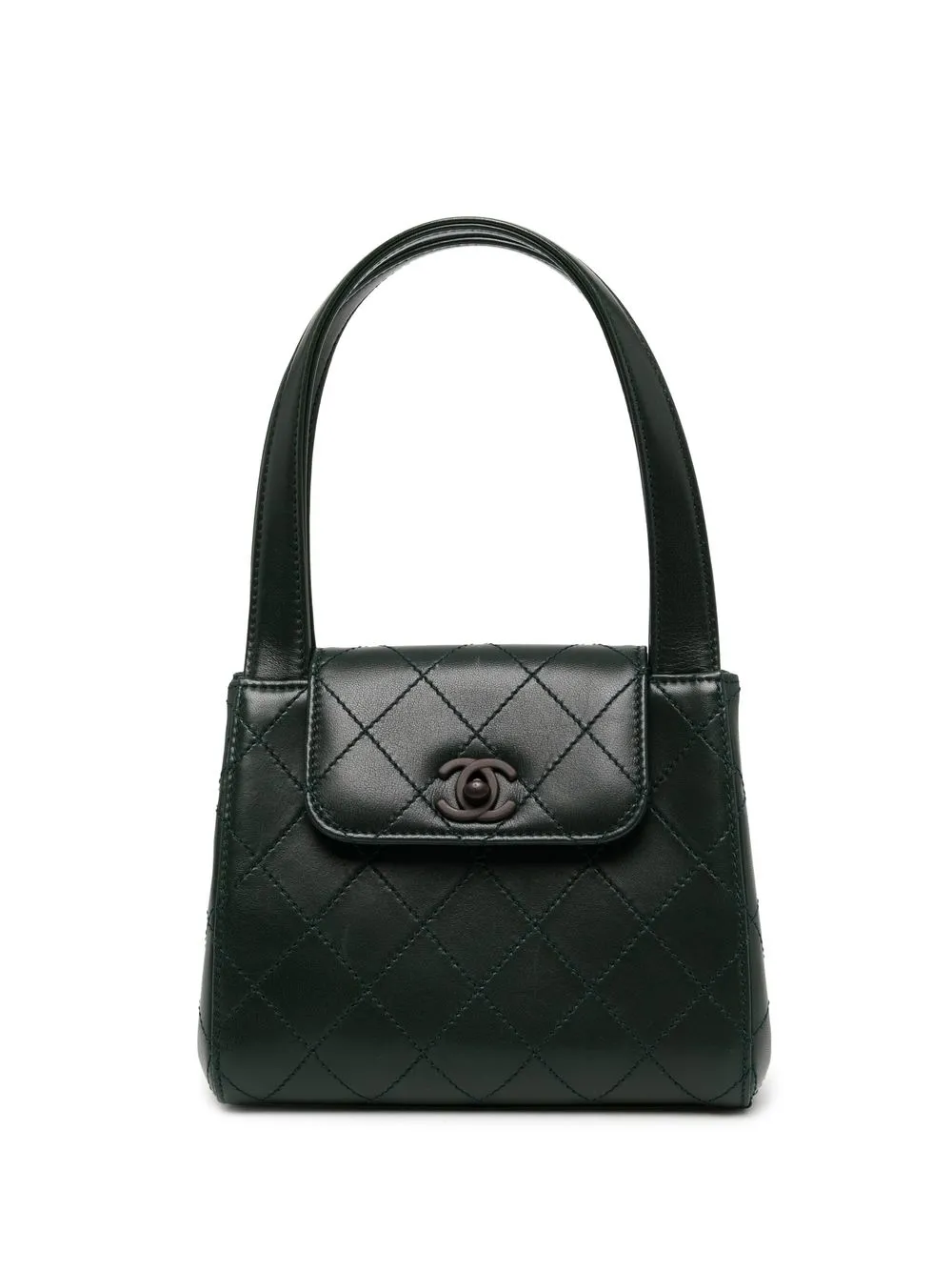 CHANEL PreOwned 1997 CC diamondquilted tophandle Bag Farfetch