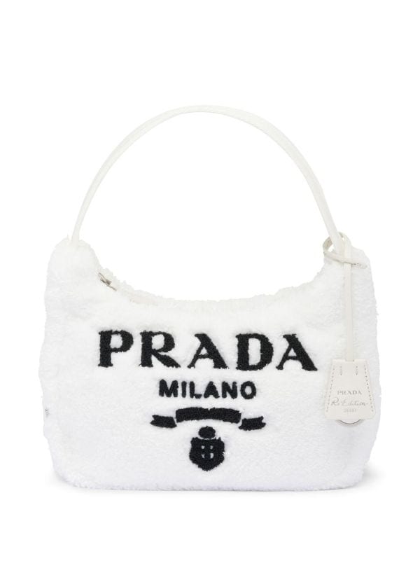 Prada Re-Edition 2000 Terry Mini-bag, Women, Black/White
