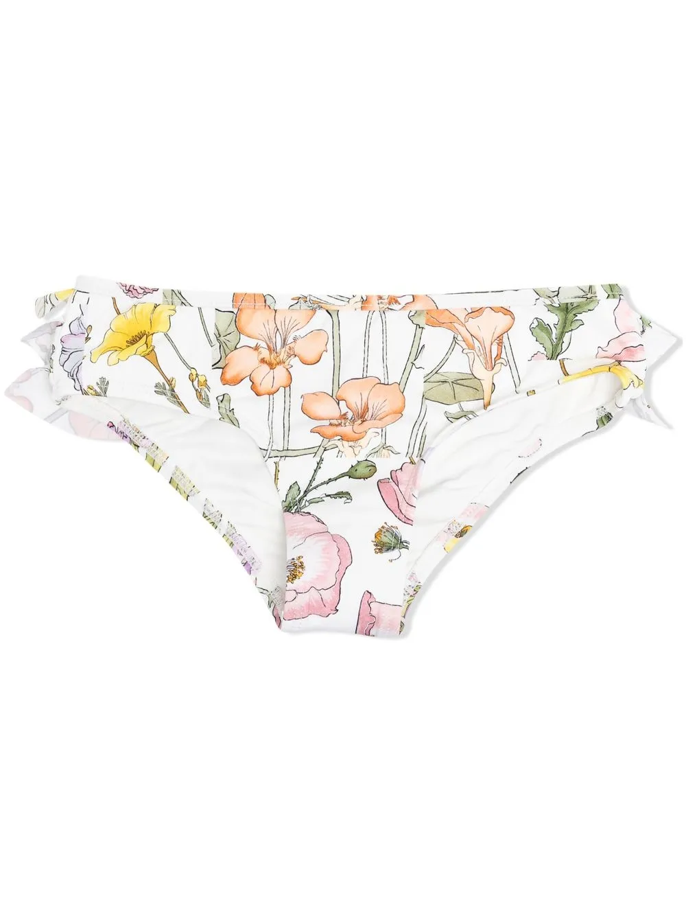 

ZIMMERMANN Kids bikini bottom con estampado floral - Amarillo