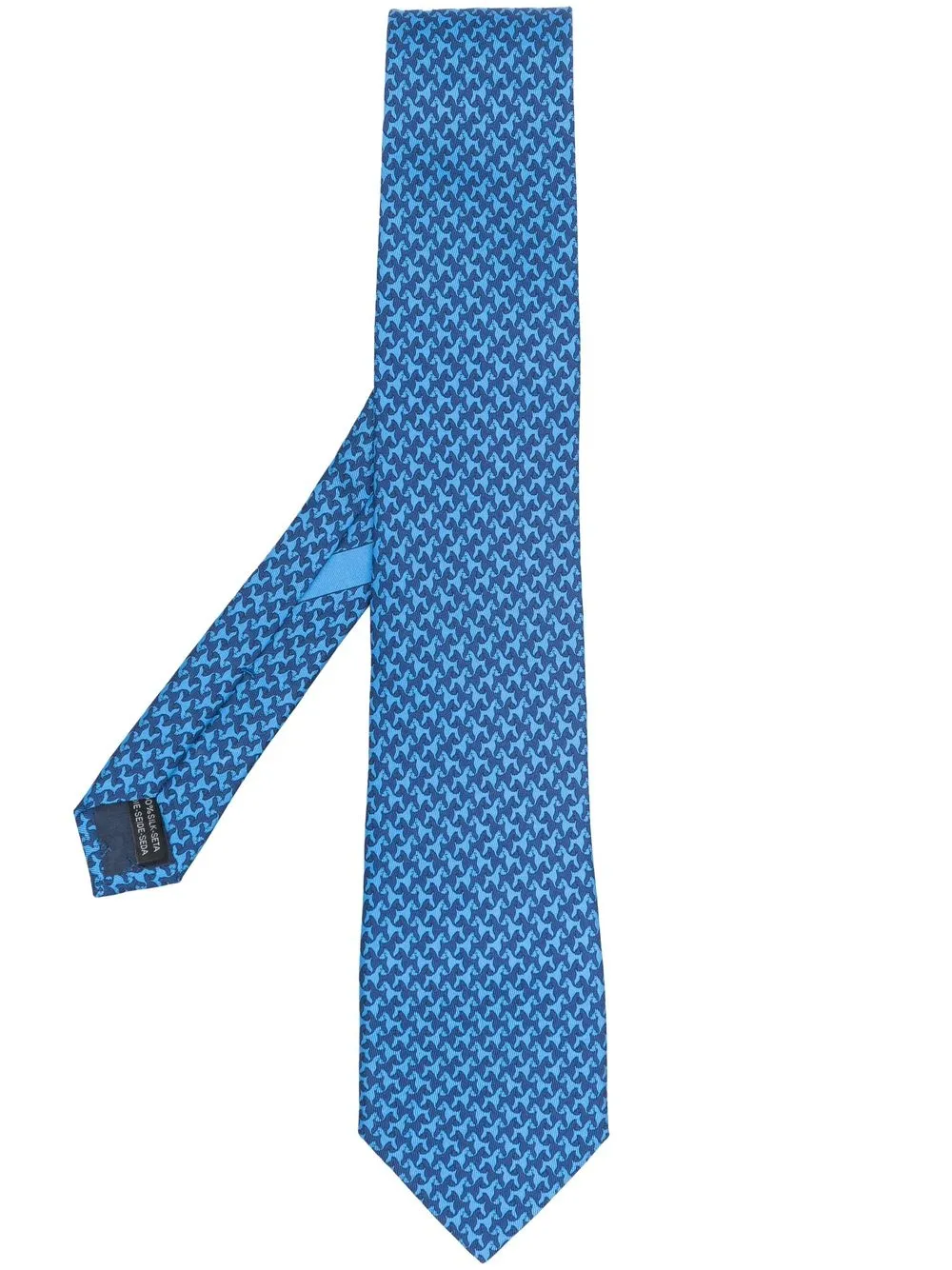 

Salvatore Ferragamo corbata de seda con estampado gráfico - Azul