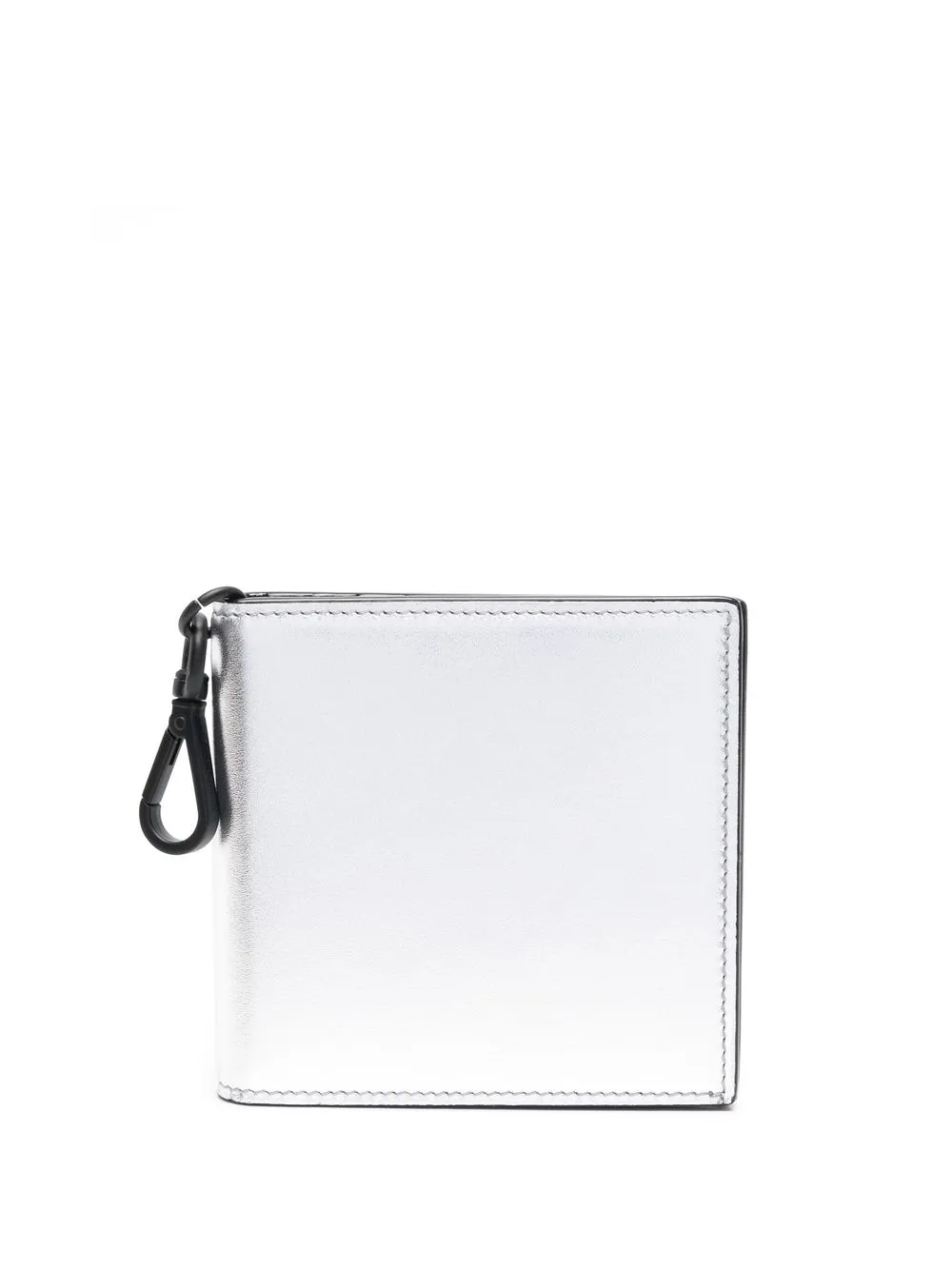 

Alexander McQueen cartera plegable con efecto metalizado - Gris