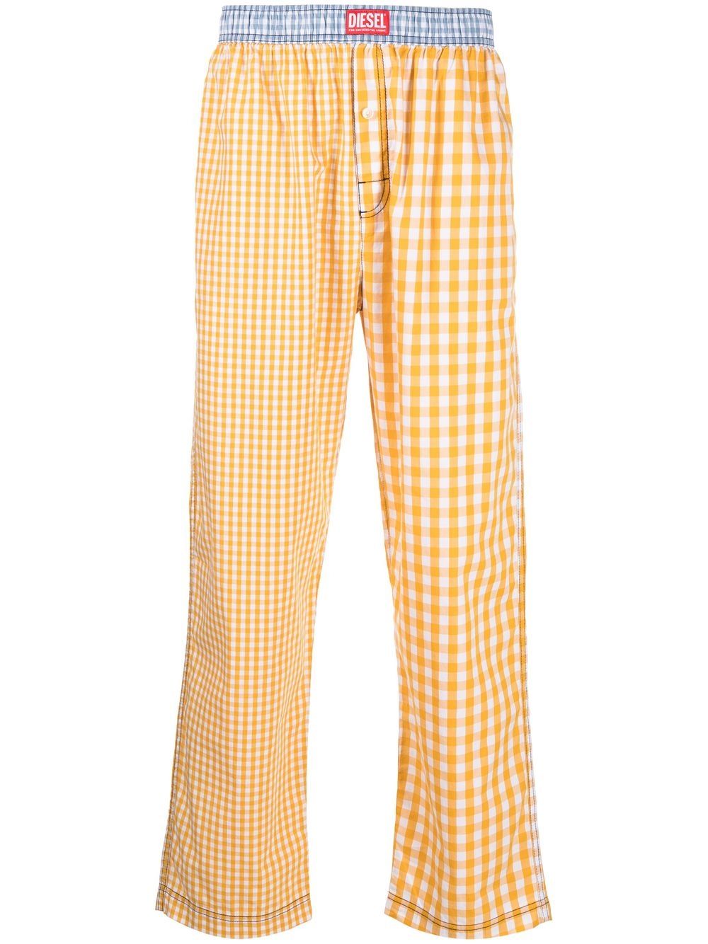 

Diesel Derik gingham-check cotton pants - Orange