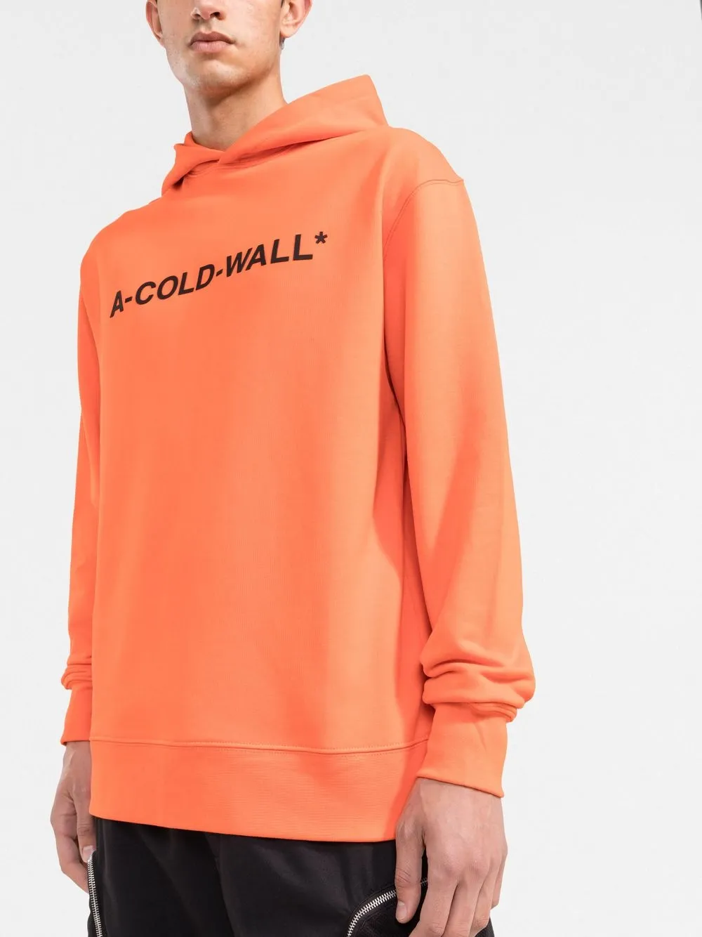 A-cold-wall* Logo Printed Hooded Sweatshirt In Orange