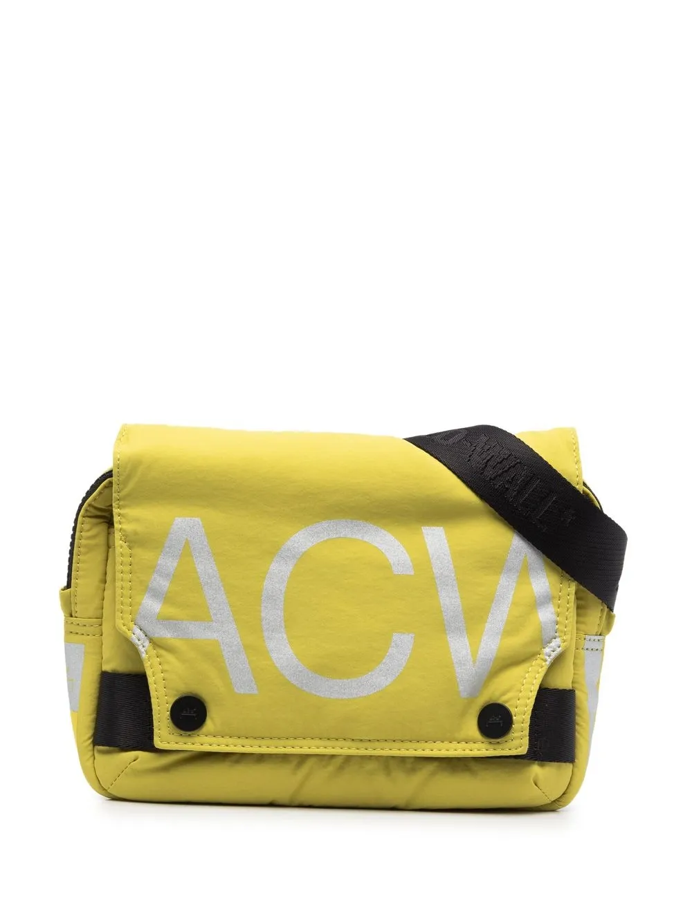 Shop A-cold-wall* Logo-print Shoulder Bag In Grün