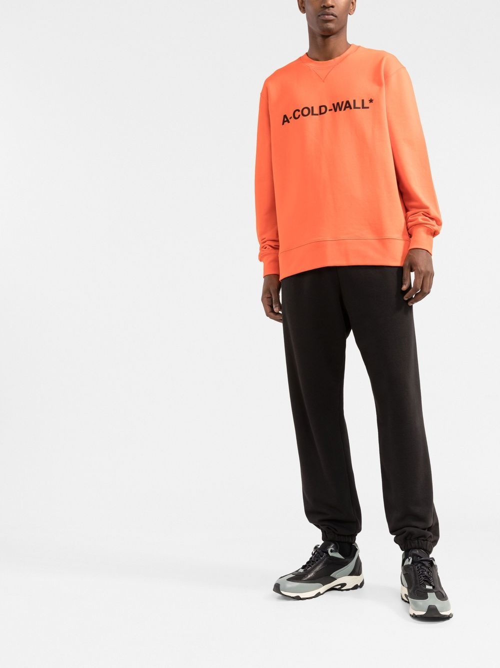Shop A-cold-wall* Logo Print Sweatshirt In Orange