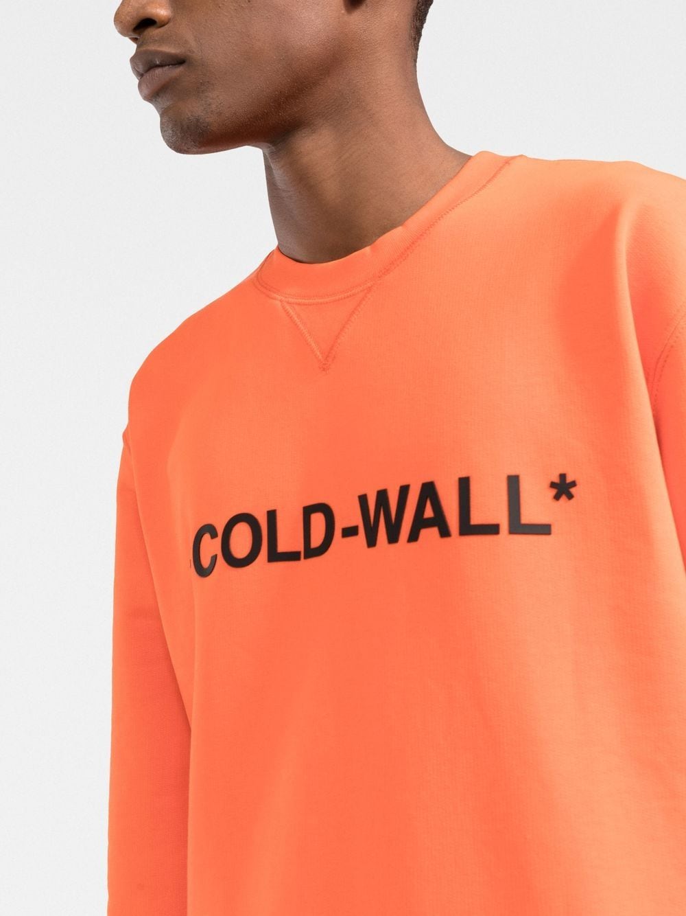 Shop A-cold-wall* Logo Print Sweatshirt In Orange