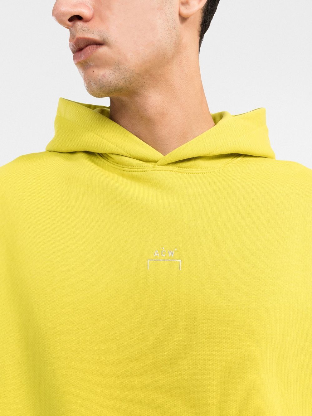 Shop A-cold-wall* Logo-print Pullover Hoodie In Green