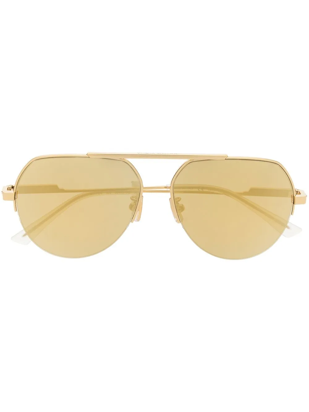 

Bottega Veneta Eyewear pilot-frame oversize sunglasses - Gold