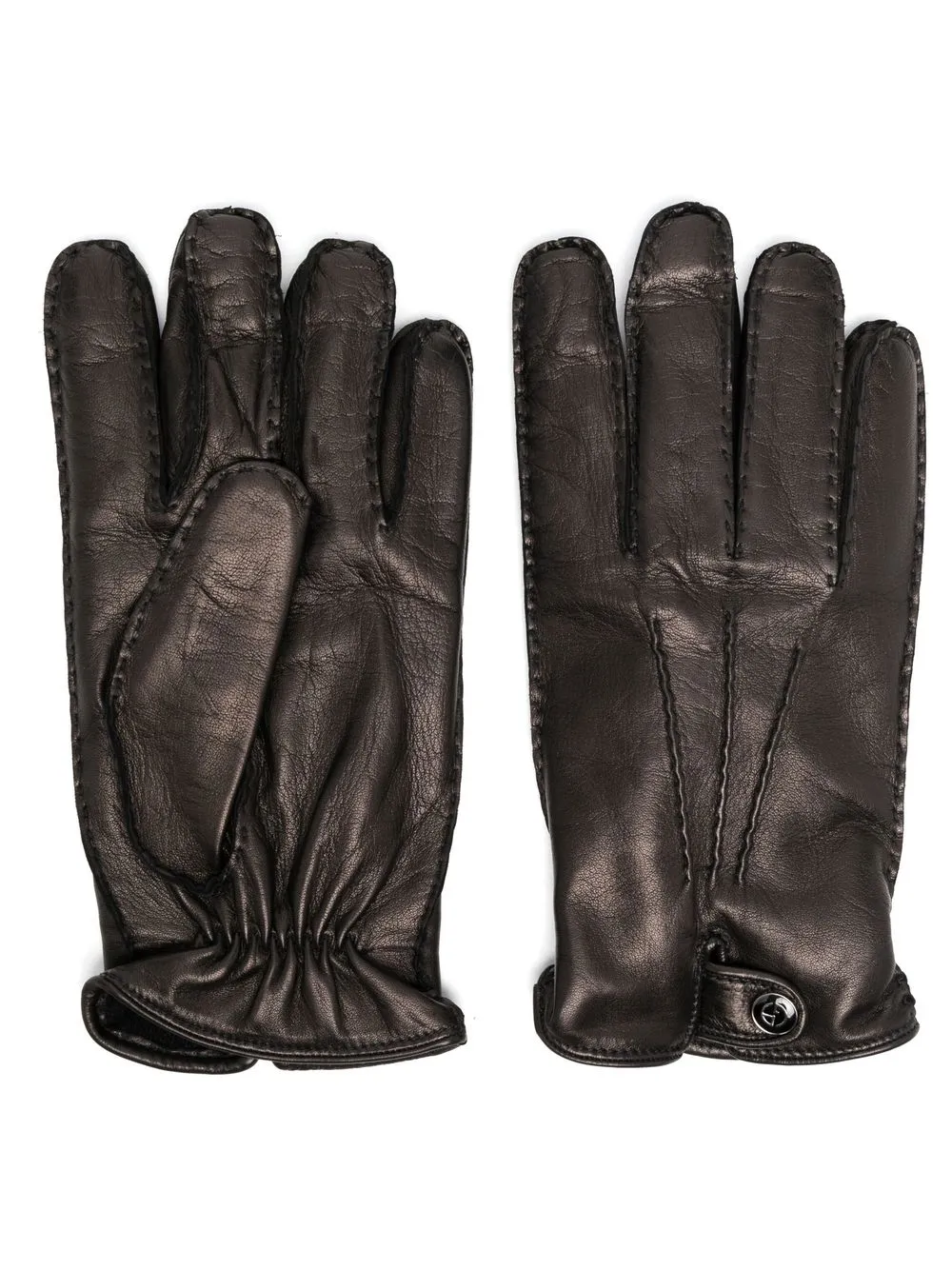 

Giorgio Armani guantes texturizados - Negro