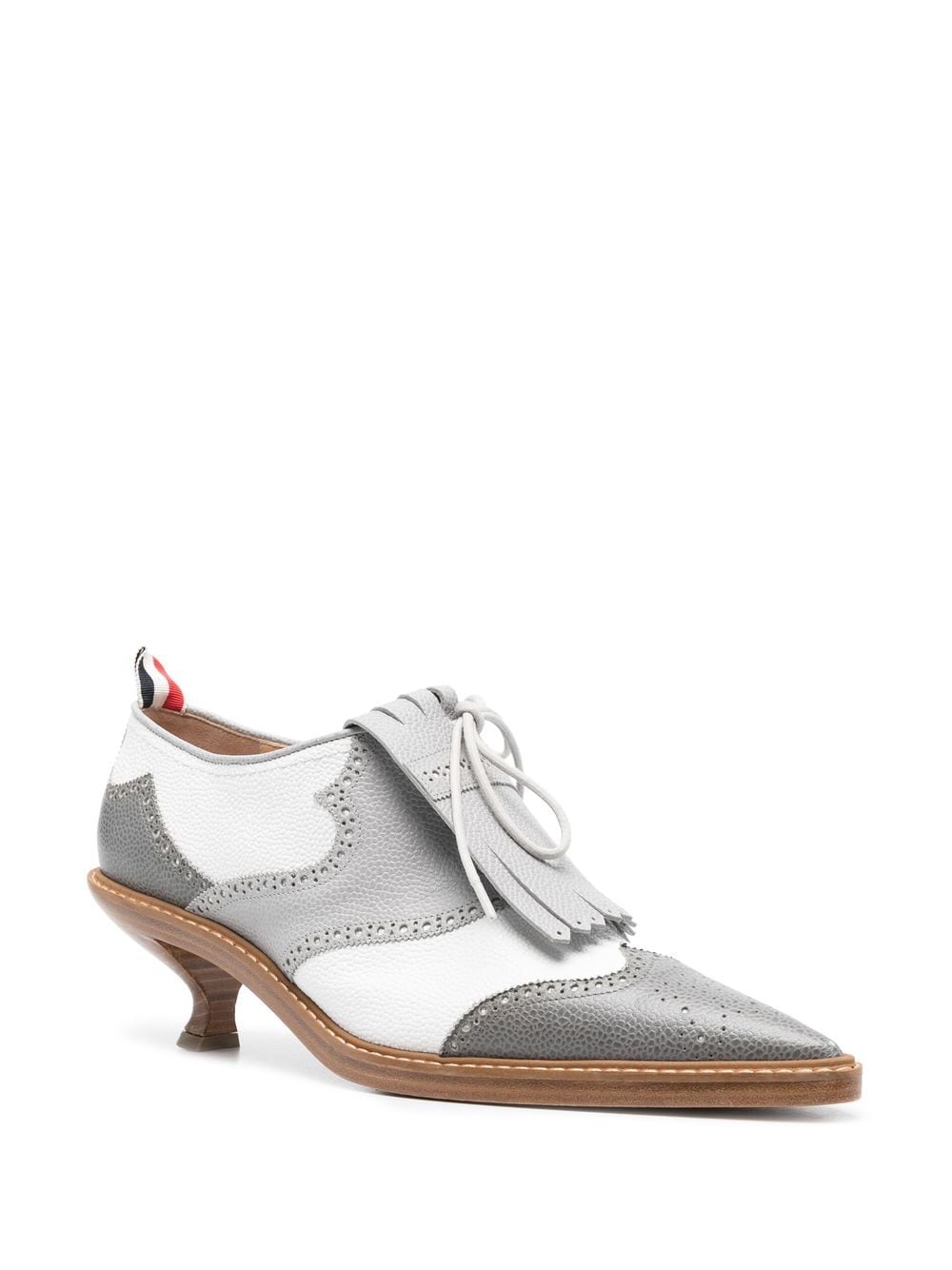 Thom Browne Kilt Wingtip brogues met gewelfde hak - Grijs