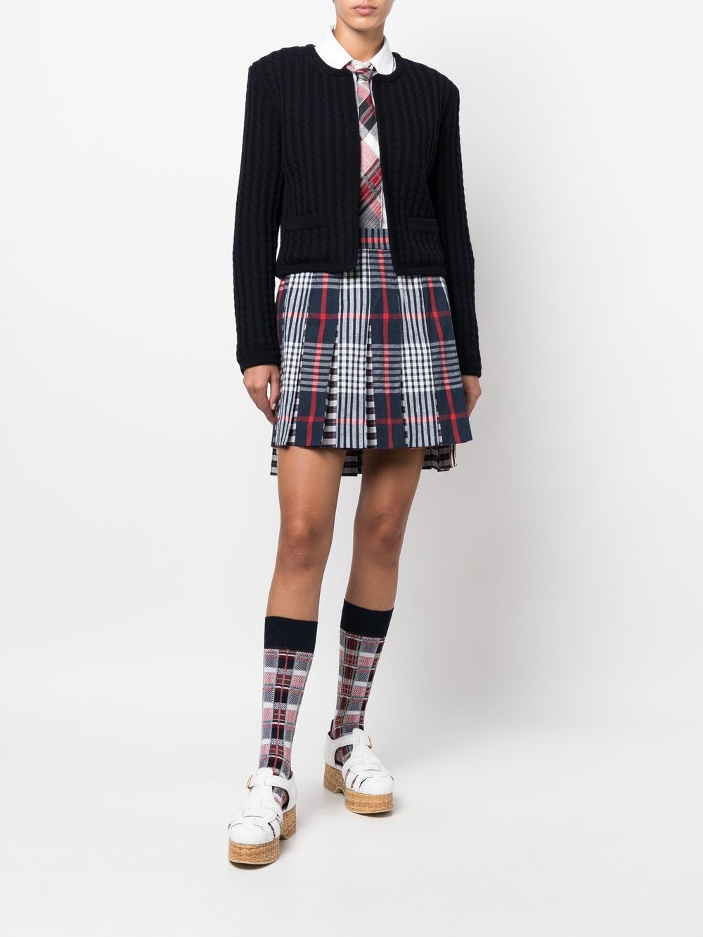 Image 2 of Thom Browne pleated asymmetrical skirt