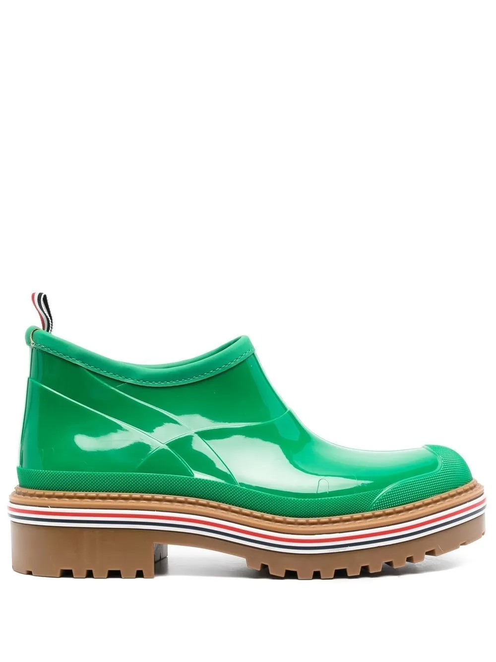 Thom Browne Round Toe Boots In Green