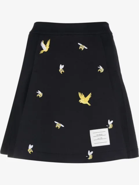 Thom Browne falda acampanada bordada