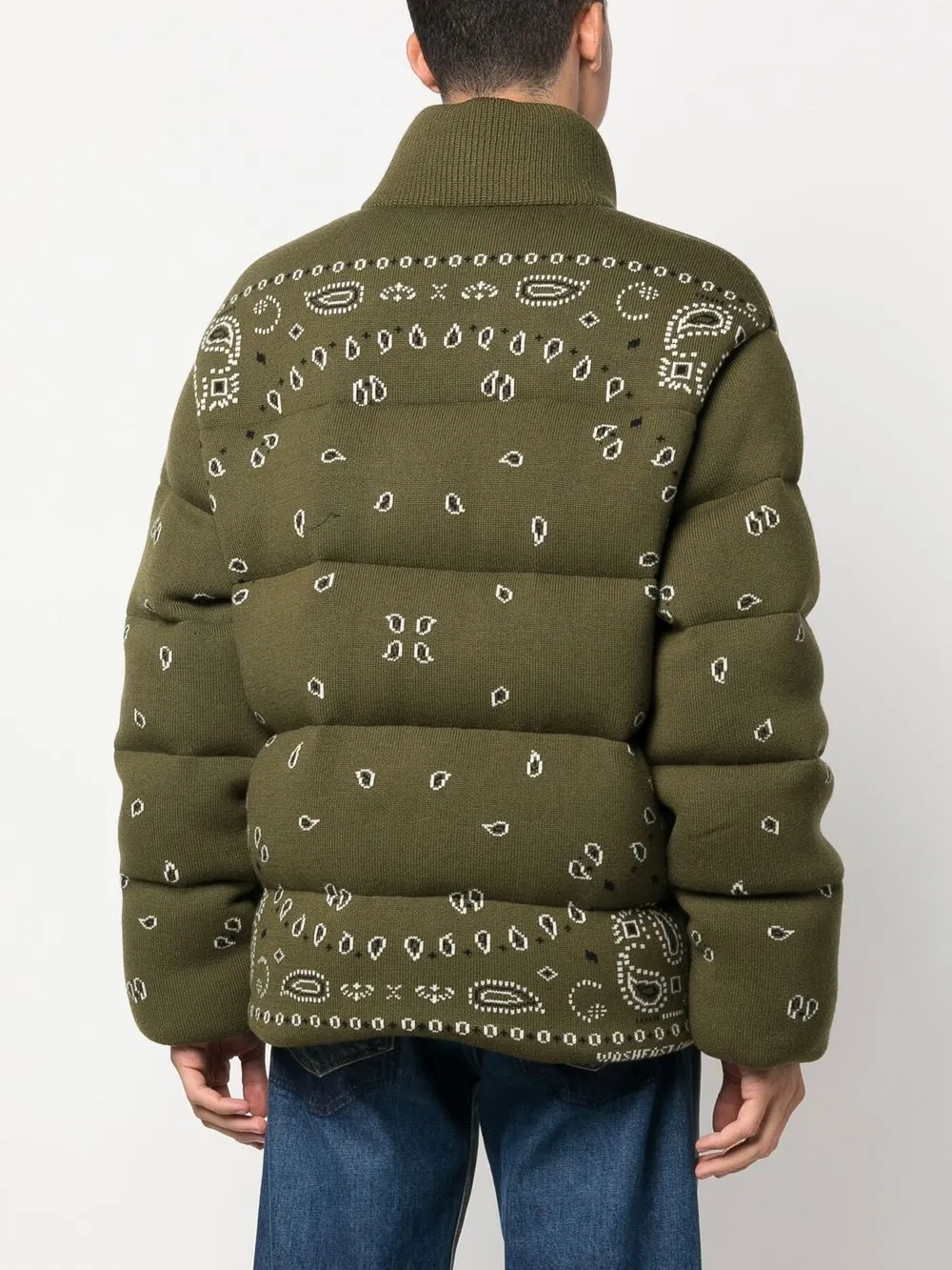 Brown bandana puffer jacket Outlet