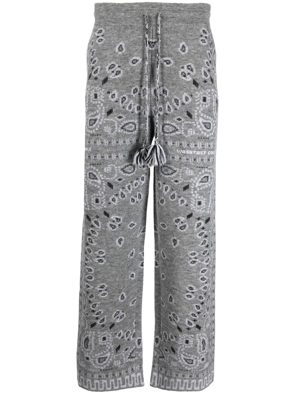 

Alanui pants con motivo de bandana en jacquard - Gris