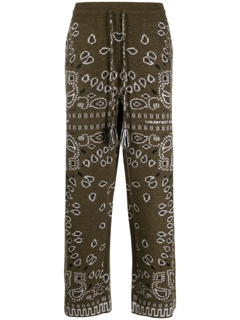 

Alanui Bandana piquet jacquard pants - Green