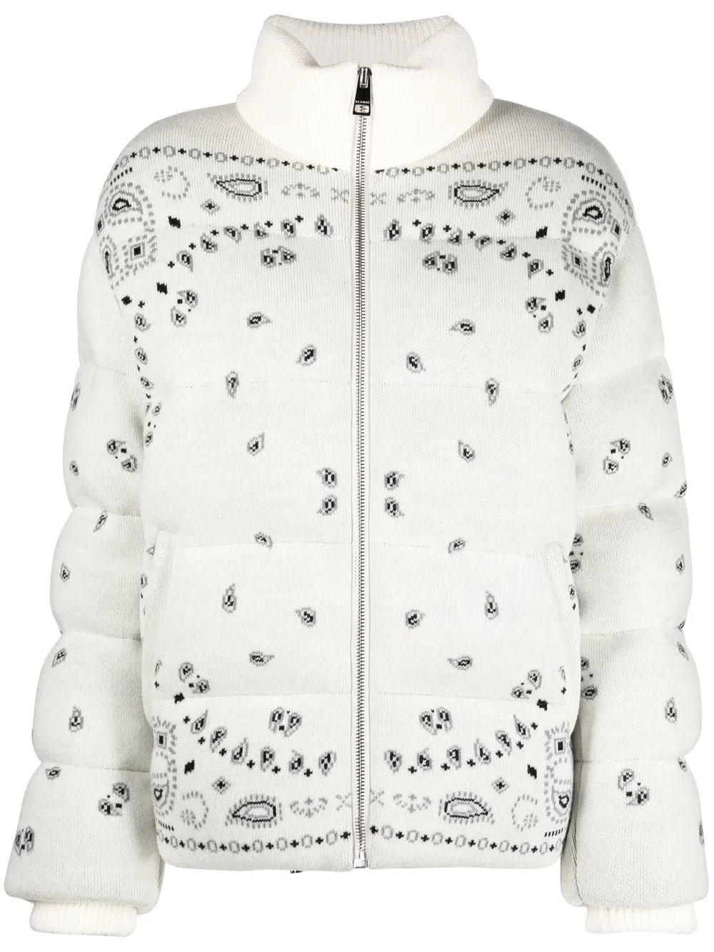 

Alanui paisley-pattern padded jacket - White