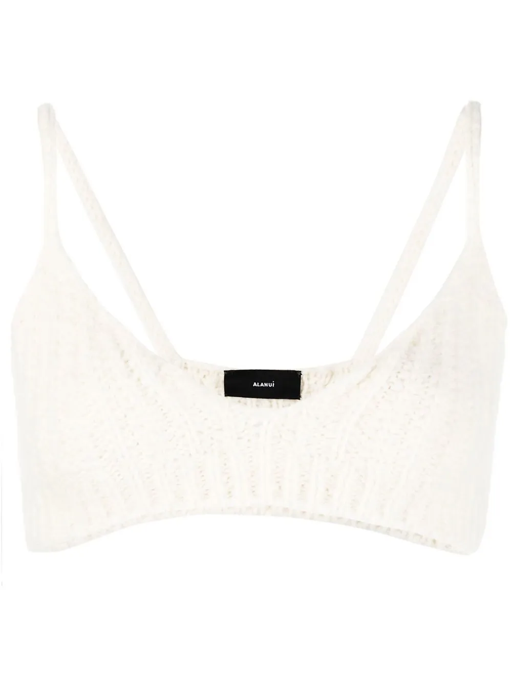 

Alanui Northern Skies rib-knit bralette - White