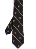 Polo Ralph Lauren embroidered striped tie - Blue