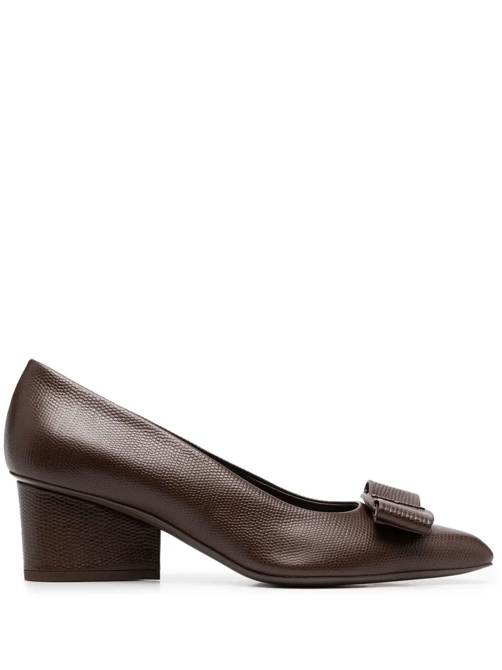 

Ferragamo 60mm bow-detail pumps - Brown