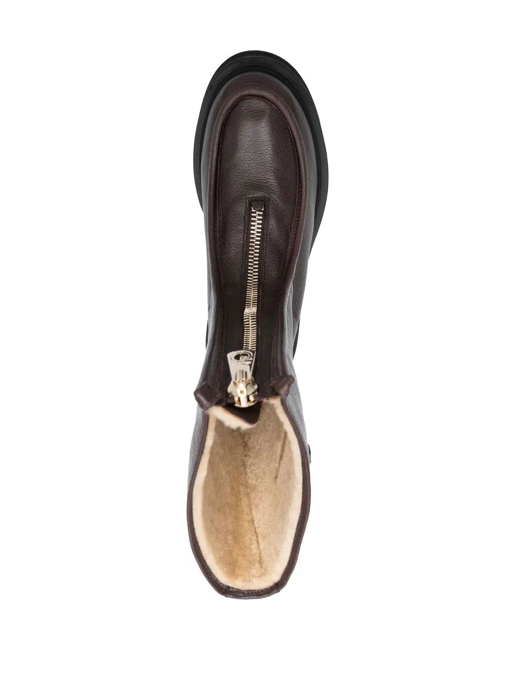 Ferragamo Gancini Plaque Ankle Boots In Brown