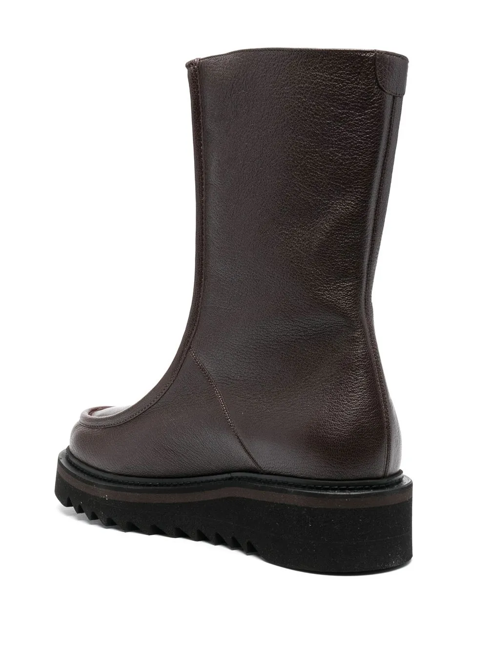 Ferragamo Gancini Plaque Ankle Boots In Brown