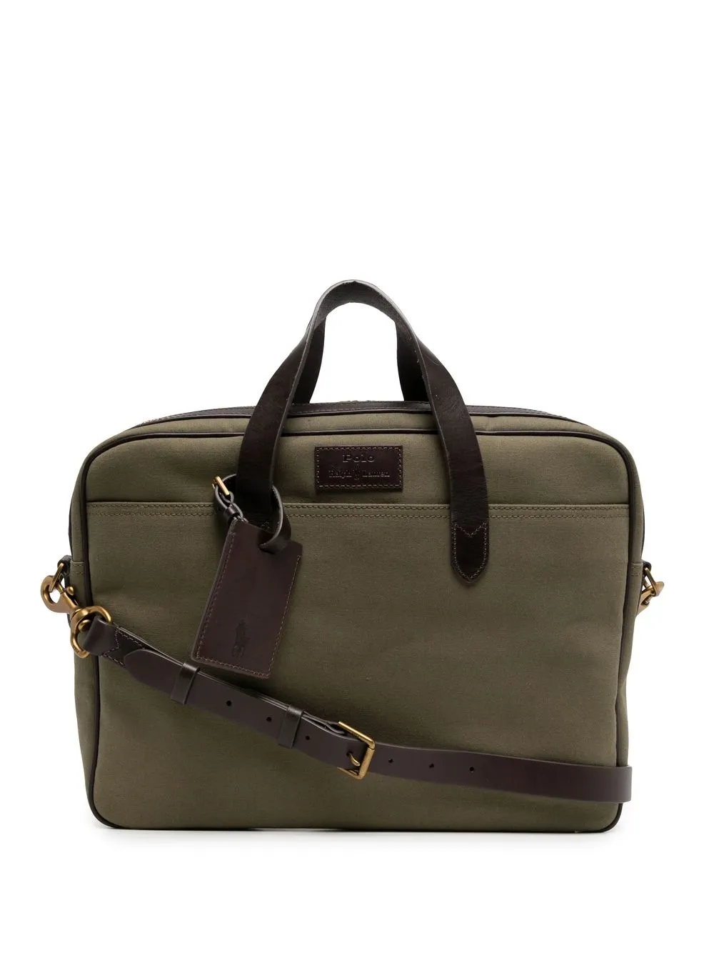 

Polo Ralph Lauren Commuter logo-patch briefcase - Green