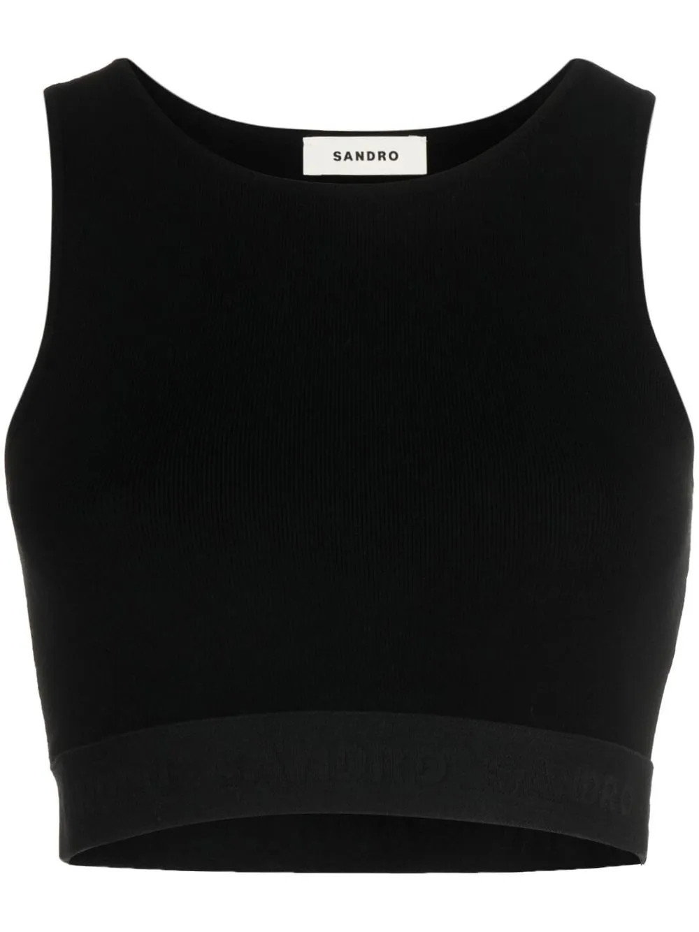 

SANDRO cropped vest top - Black