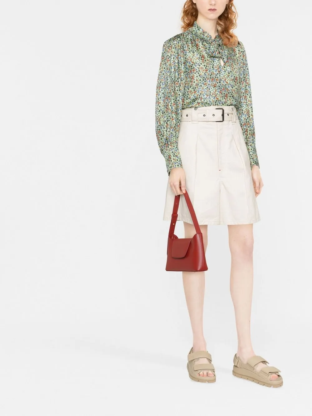 SANDRO Blouse met bloemenprint - Groen