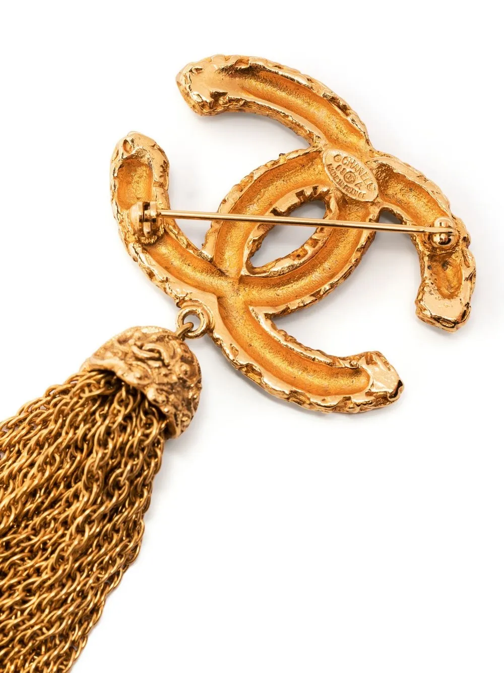 Chanel Pre-owned 1993 CC Tassel Brooch - Gold