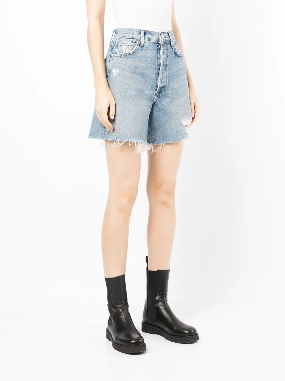 AGOLDE Stella high-rise Denim Shorts - Farfetch