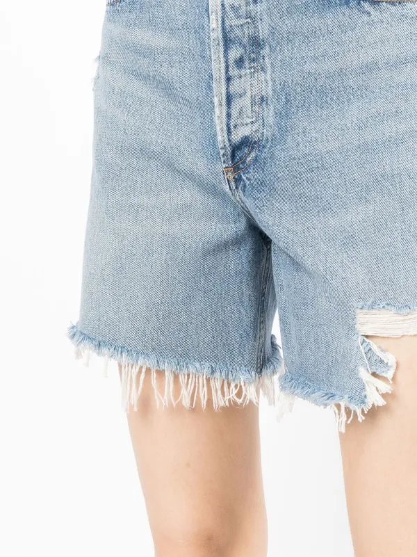 AGOLDE Stella high rise Denim Shorts Farfetch