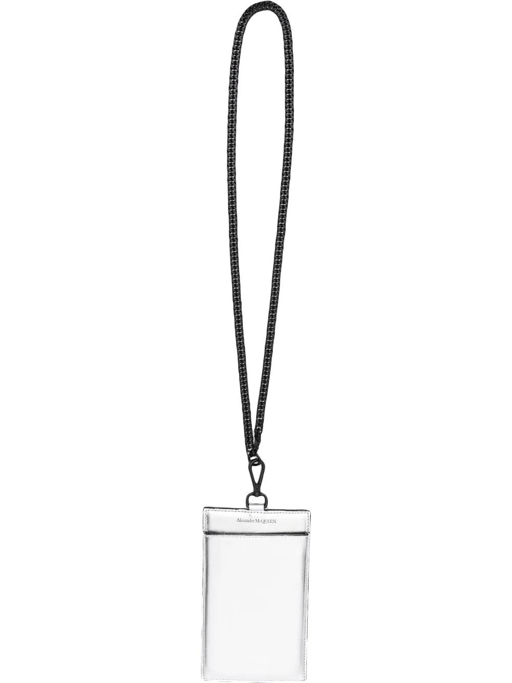 

Alexander McQueen tarjetero con logo en relieve - Plateado