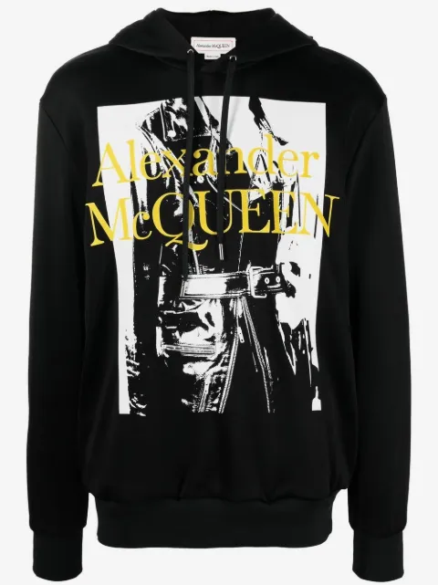 Alexander McQueen Moletom de capuz com logo