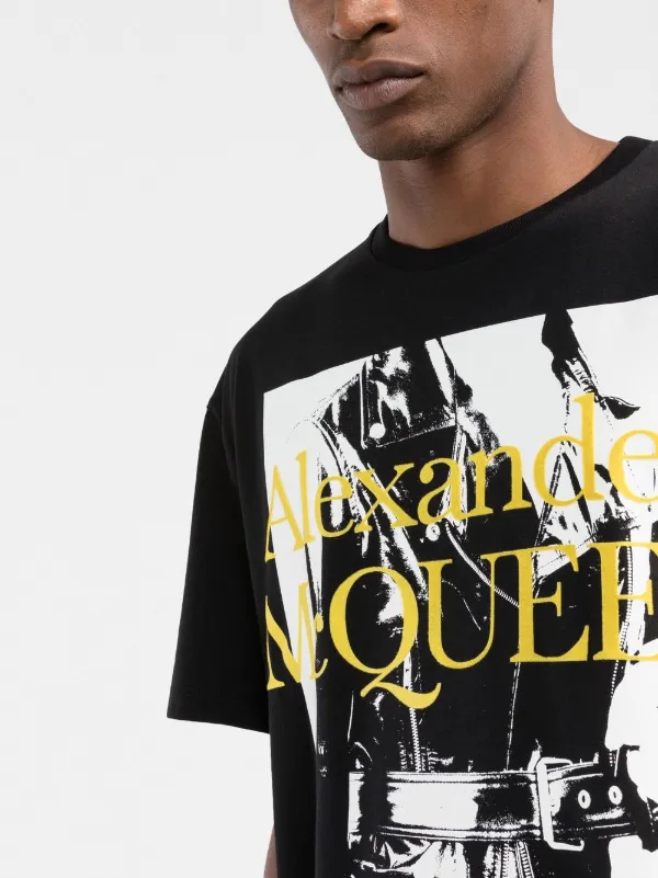 Alexander McQueen logo-print Cotton T-shirt | Black | FARFETCH