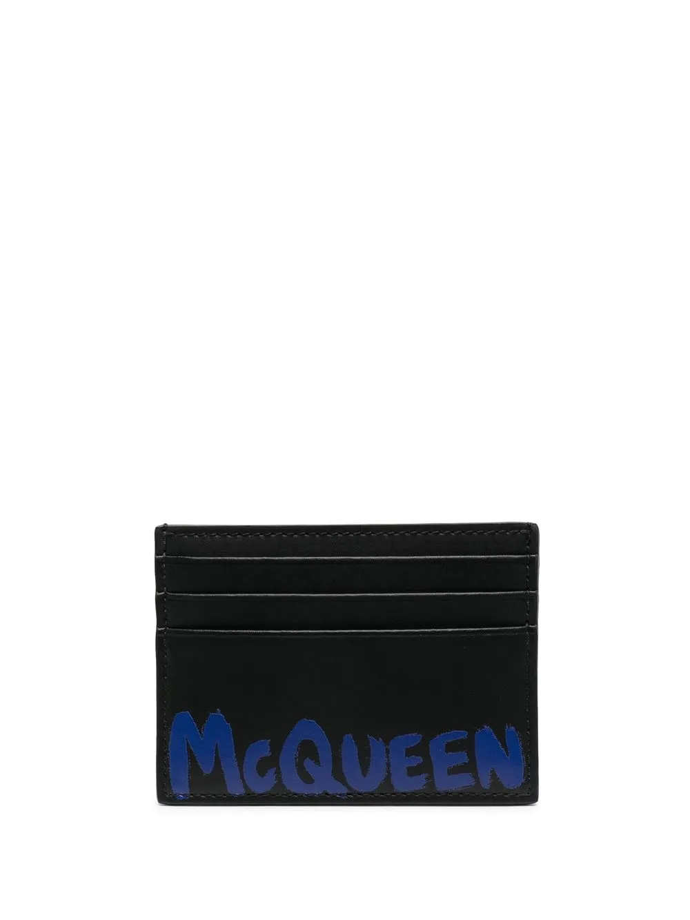 

Alexander McQueen tarjetero con logo estampado - Negro