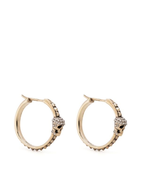 Alexander McQueen crystal-embellished Skull Earrings - Farfetch